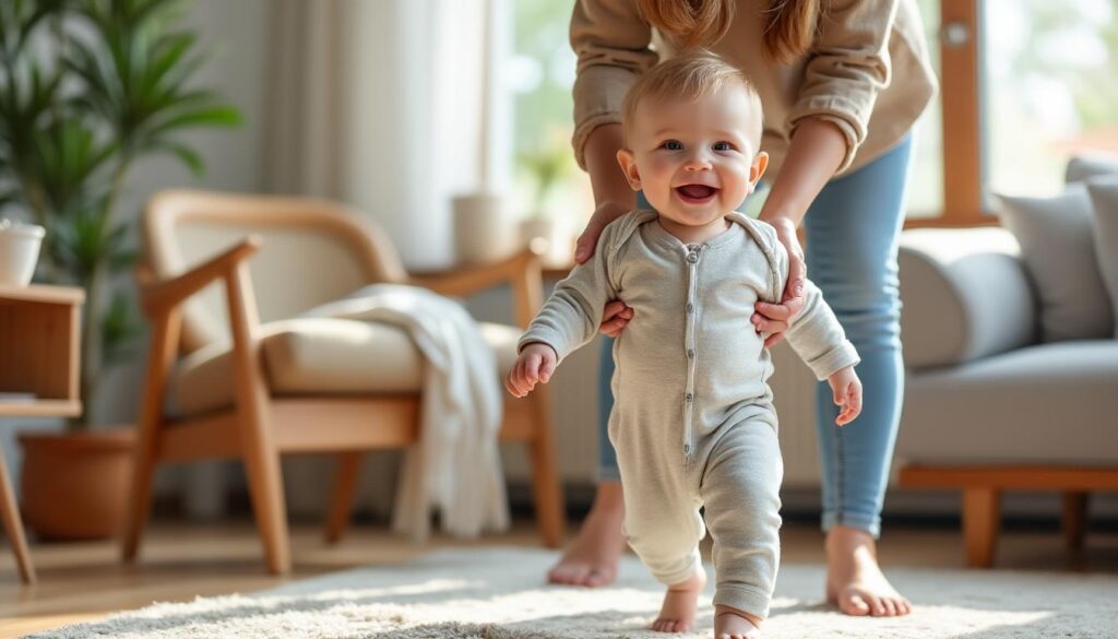 découvrez à quel âge bébé commence réellement à marcher, les étapes clés du développement moteur et des conseils pour accompagner ses premiers pas en toute sécurité.