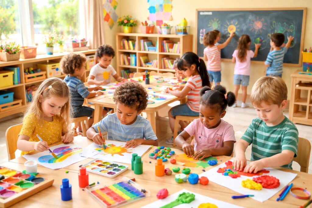 découvrez des activités artistiques adaptées pour les élèves de maternelle, favorisant leur créativité et leur développement moteur tout en s'amusant.