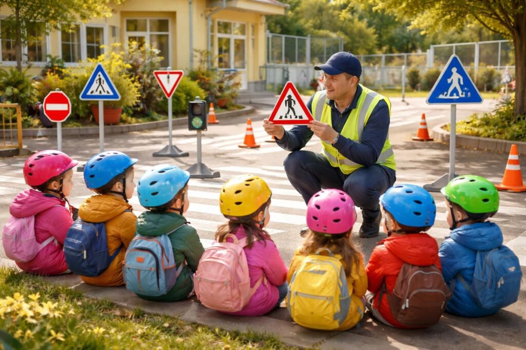 apprenez aux enfants dès la maternelle les bases de la sécurité routière pour les protéger et les sensibiliser aux dangers de la route dès le plus jeune âge.