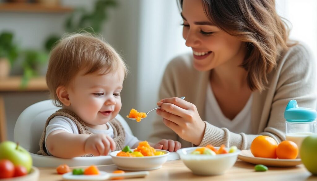 découvrez les conseils essentiels pour une alimentation équilibrée et adaptée aux besoins de bébé entre 6 mois et 1 an, favorisant sa santé et son développement.