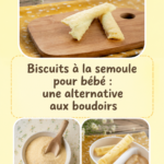 Biscuits à la semoule pour bébé sur une assiette, prêts à être dégustés.