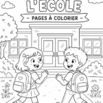 Un ensemble de pages de coloriages sur le thème de la rentrée scolaire, à imprimer pour les enfants.