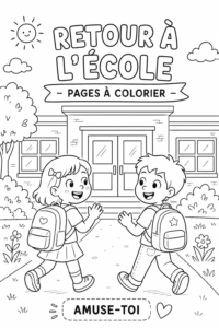 Un ensemble de pages de coloriages sur le thème de la rentrée scolaire, à imprimer pour les enfants.