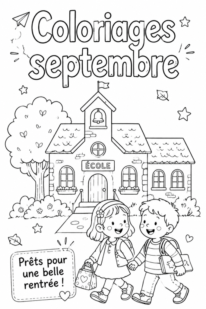 Une variété de coloriages de septembre prêts à être imprimés pour tous les âges.