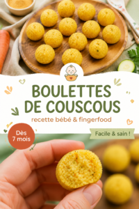 Un plat de couscous aux légumes pour bébés, coloré et appétissant