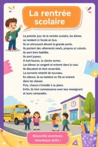 Élèves préparant leur retour à l'école avec des fournitures scolaires