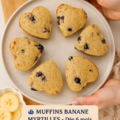 Muffins moelleux aux bananes et myrtilles, parfaits pour les bébés.