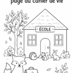 Un calendrier illustrant les mois de l'année dans un cahier de vie