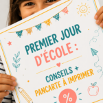 Pancarte personnalisée pour le premier jour d'école