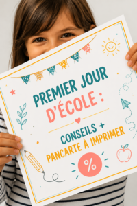 Pancarte personnalisée pour le premier jour d'école