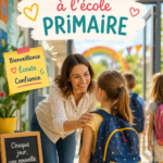 Enfants découvrant leur nouvelle école primaire, accueillis avec enthousiasme.