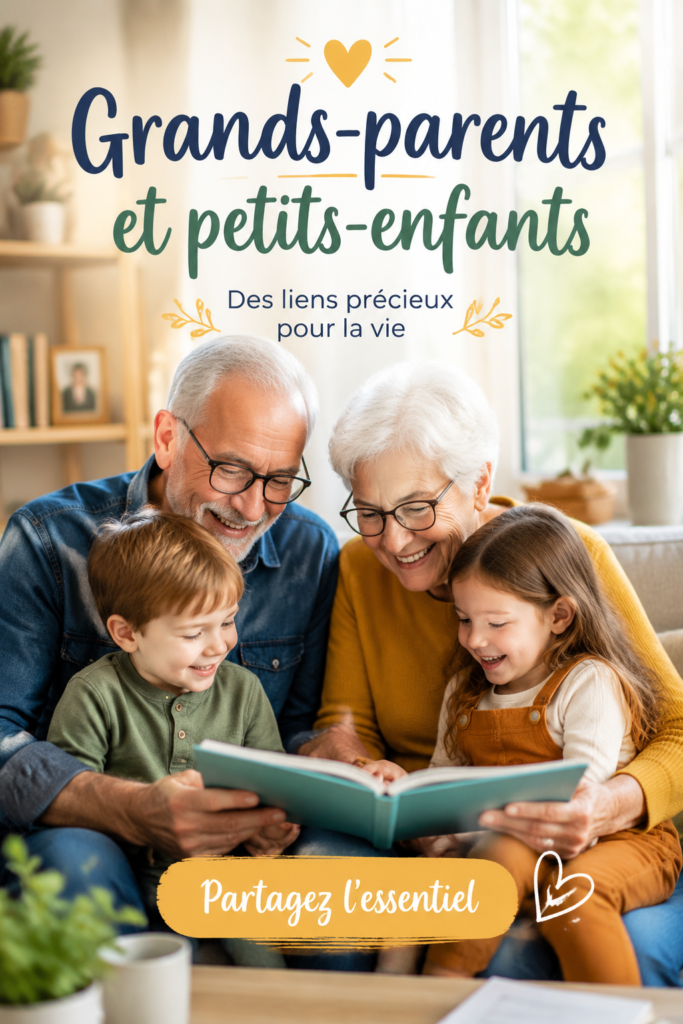 Un grand-père joue aux cartes avec son petit-fils dans un jardin ensoleillé.
