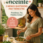 Menus équilibrés pour femmes enceintes comprenant protéines, fer et folates
