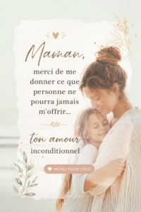 Mère et enfant en train de partager un moment tendre, symbolisant l'amour inconditionnel.