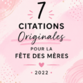 Une carte élégante avec une citation touchante pour la fête des mères