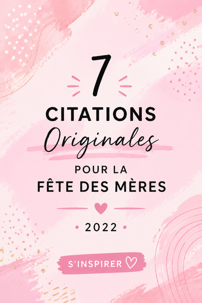 Une carte élégante avec une citation touchante pour la fête des mères
