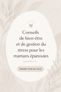 Maman souriante pratiquant des exercices de détente pour son bien-être.