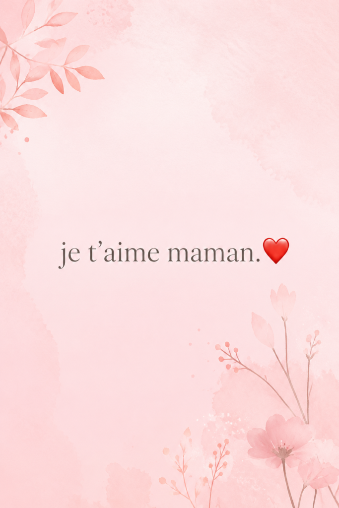 Une mère recevant un message d'amour de son enfant.