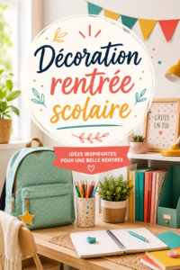 Une décoration de bureau accueillante et colorée pour la rentrée scolaire.