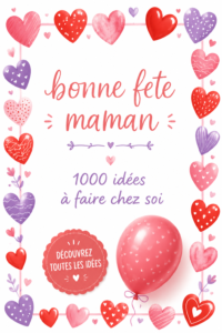 Une table décorée pour la fête des mères avec des fleurs et des cadeaux faits maison