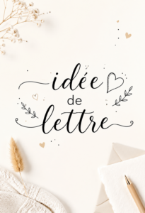Une lettre écrite pour la fête des mères, décorée avec des illustrations florales.