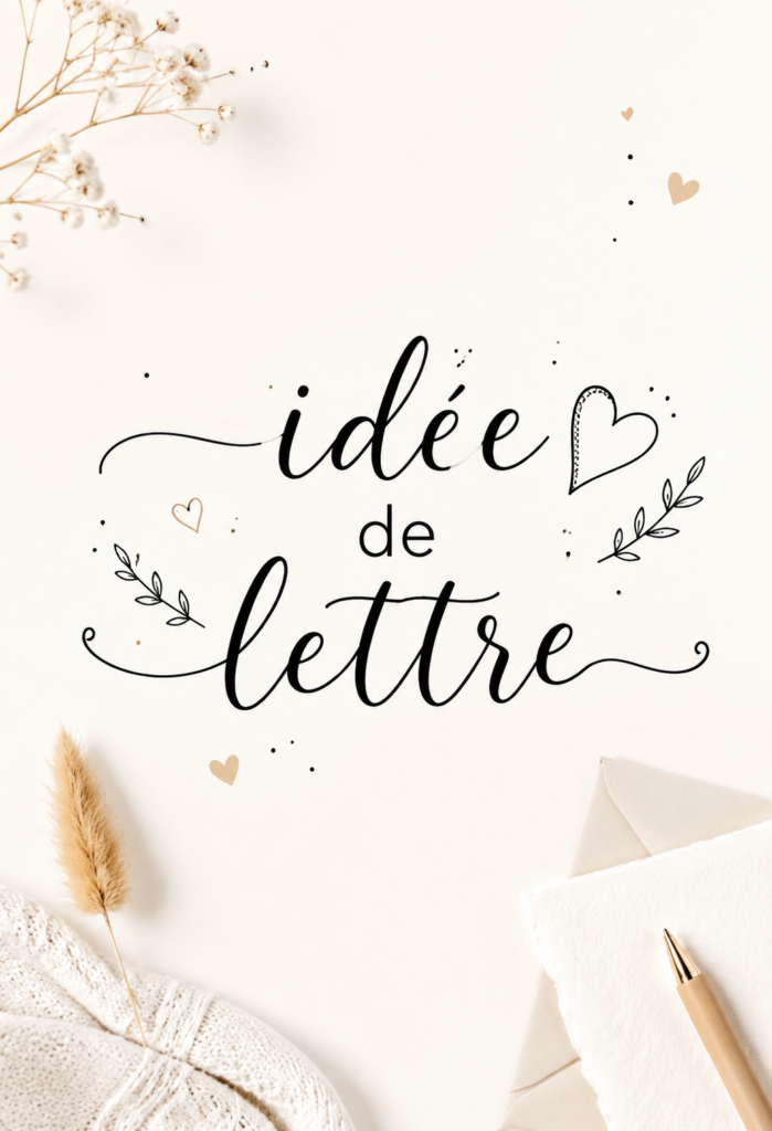 Une lettre écrite pour la fête des mères, décorée avec des illustrations florales.