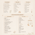 Liste de maternité avec des articles essentiels