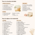Liste de naissance d'été avec des vêtements légers et accessoires pour bébé.