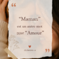 Un cœur en mots : Maman, symbole d'amour inconditionnel