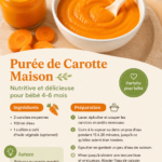 Purée de carotte maison pour bébé dans un biberon