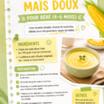 Purée de maïs doux pour bébé dans un bol