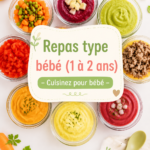 Repas sains pour bébés de 1 à 2 ans, assiette colorée.
