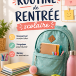 Enfants préparant leur matériel pour la rentrée scolaire