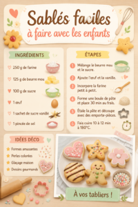 Un assortiment de sablés faits maison sur une table familiale.