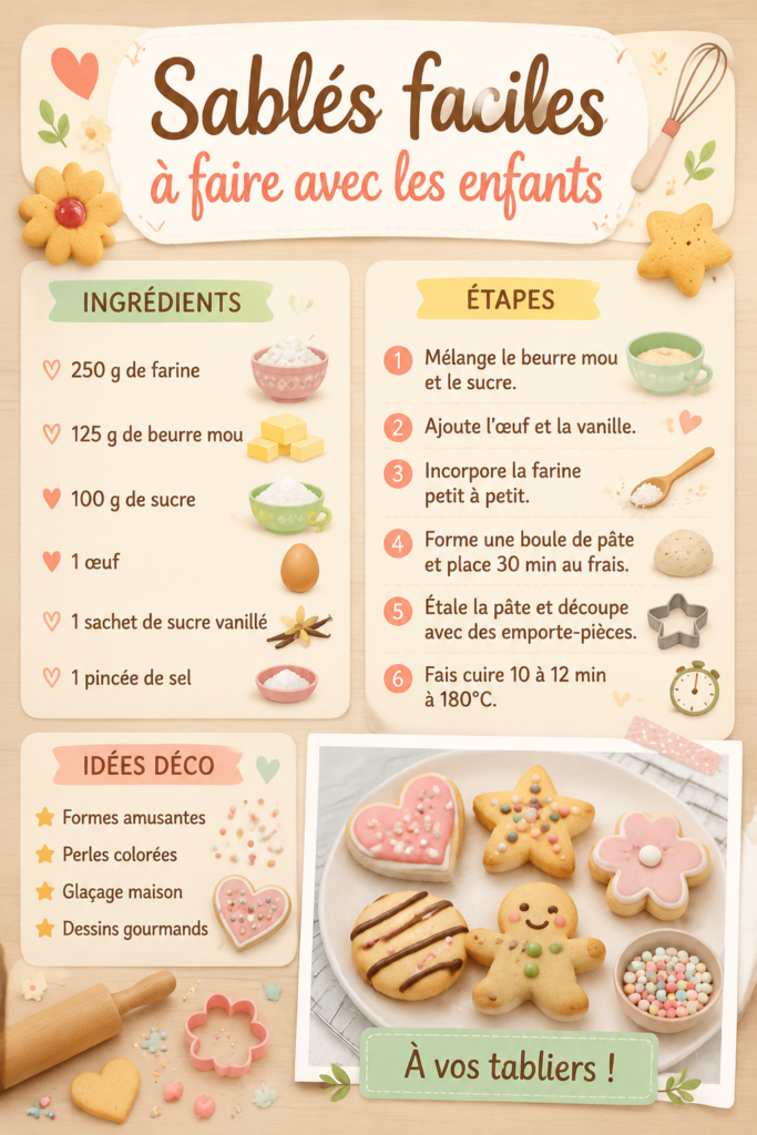 Un assortiment de sablés faits maison sur une table familiale.