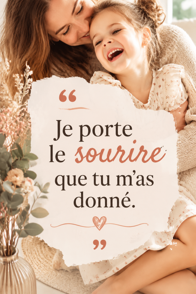 Une mère souriante entourée de ses enfants lors d'une fête des mères