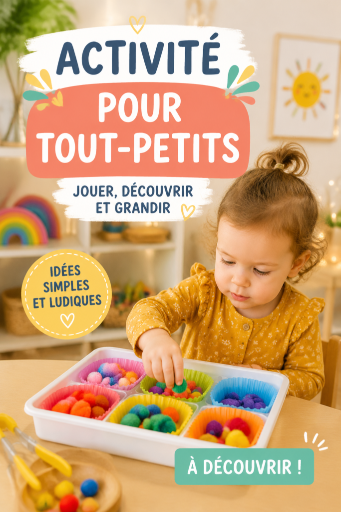 Un enfant souriant s'amusant avec des jeux de construction colorés.