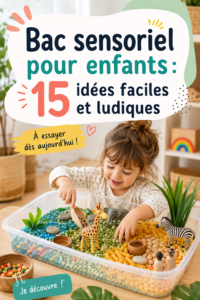 Un bac sensoriel coloré rempli de différentes textures pour l'éveil des enfants.