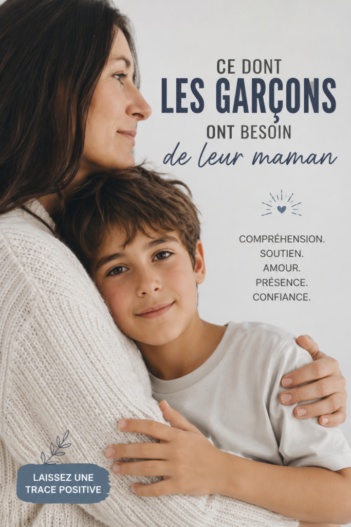 Une mère et son fils partageant un moment tendre ensemble.