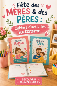 Cahiers d'activités colorés pour célébrer la fête des Mères et des Pères