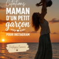 Une maman souriante avec son petit garçon, illustrant le thème des captions sur Instagram