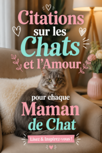 Citation touchante sur l'amour d'une maman pour son chat