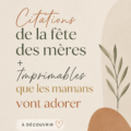 Imprimables de fête des mères avec citations touchantes découpées.