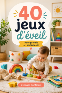 Un bébé jouant avec des jouets colorés pour son éveil