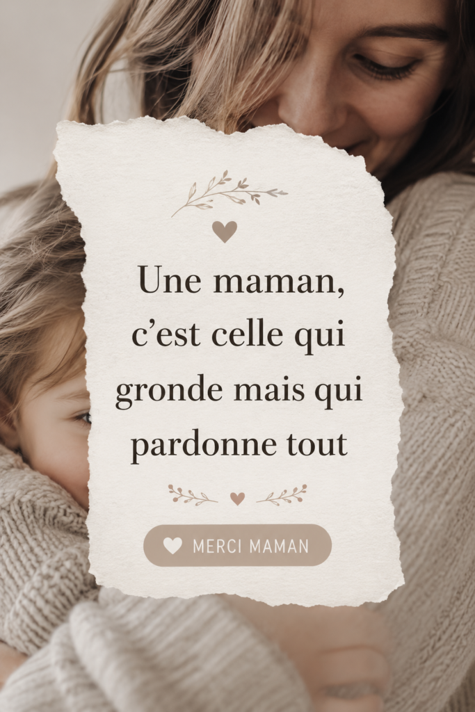Une maman câline son enfant, illustrant l'amour et la tendresse de la maternité.