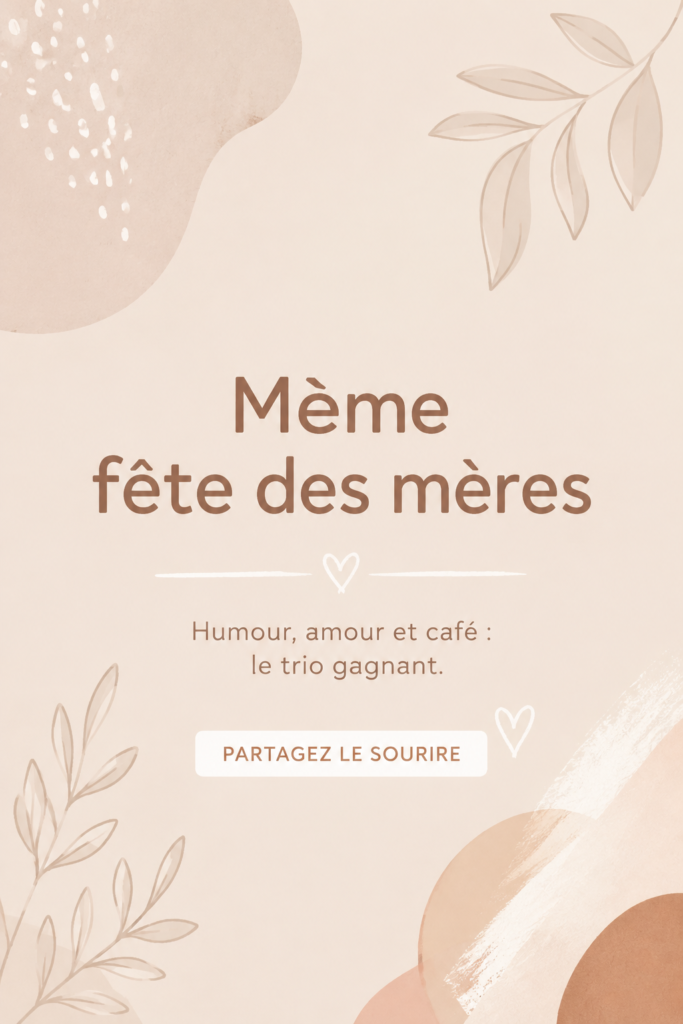 Couverture d'un article sur des mèmes amusants pour la fête des mères, illustrée par des images joyeuses.