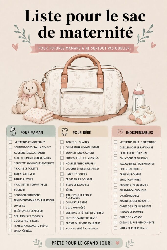 Futures mamans préparant leur sac d'hôpital pour l'accouchement.