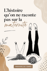 Une mère avec son enfant, symbolisant les hauts et les bas de la maternité.
