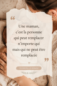 Un montage photo illustrant divers moments affectueux entre mères et enfants, représentant l'amour maternel.