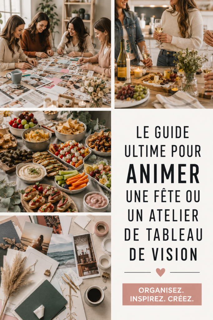 Une mère et son enfant créant un tableau de vision ensemble pour la fête des mères.